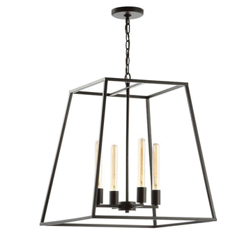 Hutson 21" Iron Modern Angled LED Chandelier - JONATHAN Y
